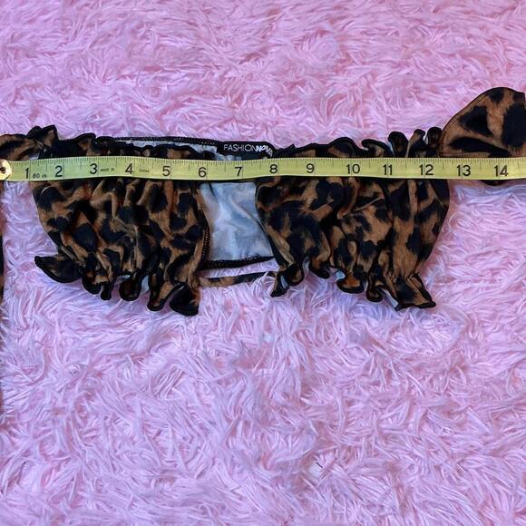 Fashion nova Leopard print crop top #leopardprint #ruffles - Picture 3 of 7